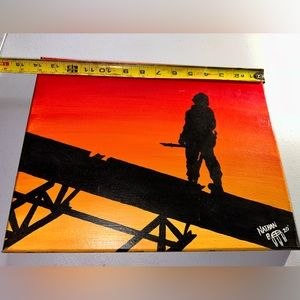 “Overtime” 8”X10” Acrylic painting on canvas by Nathan Begay